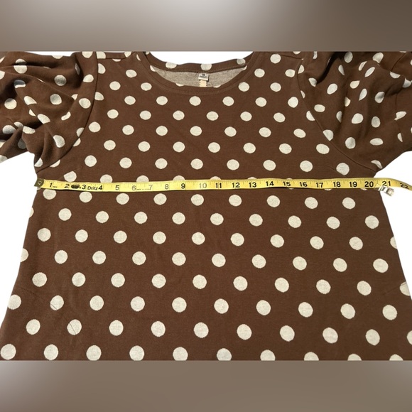 Uncle Frank Brown and White Puff Sleeve Midi Dress - Picture 7 of 8